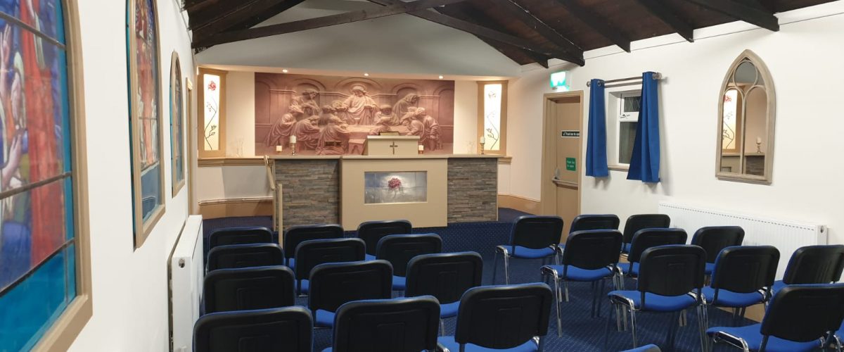 The completed internal renovation of Peniel Green's 120-year-old spiritualist church, undertaken by ASW Property Services
